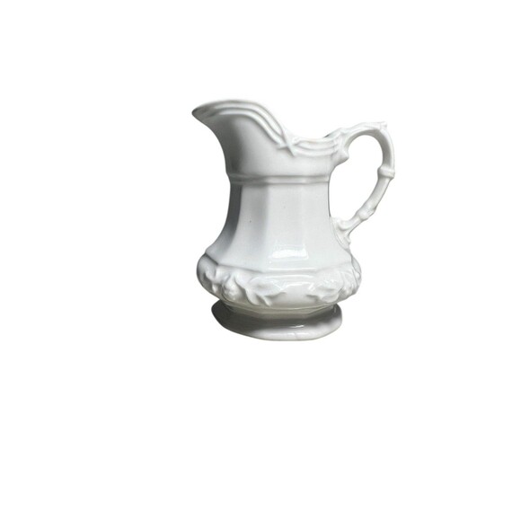 Vintage Red Cliff Ironstone Miniature Creamer Pitcher Grape Leaves 3 1/8” Tall - Picture 8 of 13